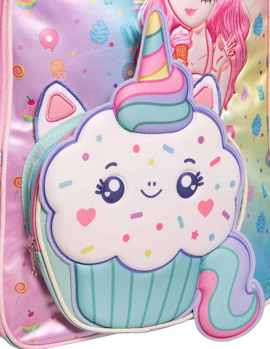 Mochila escolar Mis Pastelitos para niño 5